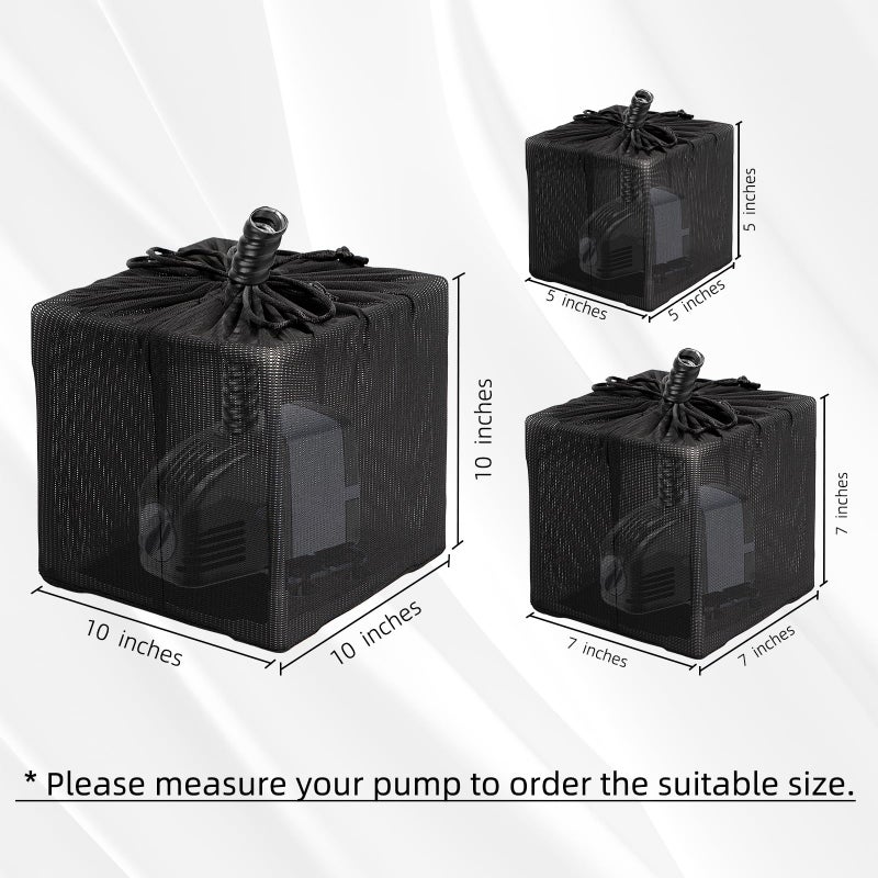 Fineday Pond Filter  Anti-Clogging Outdoor Mesh Water Pump Cover Barrier Bag Box Basket (5 inch) - Image 3